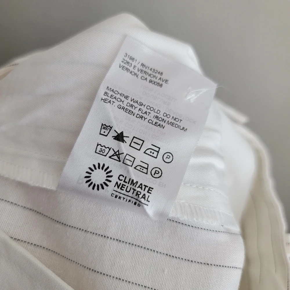 Reformation Oren Pant in White Stripe size 0 NWT